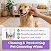 Dog Eye Wipes, 120 Count Cat Eyes Cleaning Wipes Gentle Pet Tear Stain Remover, Hypoallergenic Puppy Dogs Eye Wash Cleaner for Debris Discharge Mucus, Vet Recommended Aloe Chamomile Pets Wipe Pads