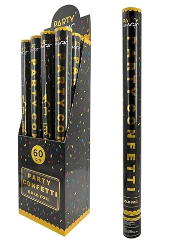 Gold Foil Party Confetti Shooter - 60cm | Large Pop for Weddings,...