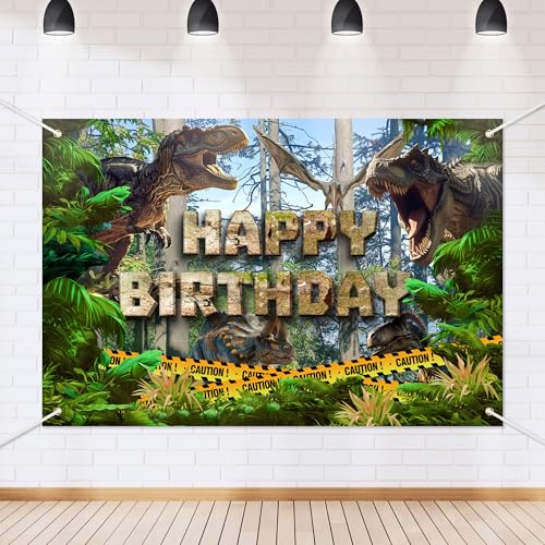 Toile de fond dinosaure Tricératops pour réussir facilement un photobooth d'anniversaire