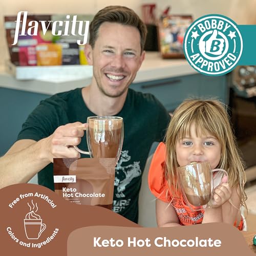Flavcity Keto Hot Chocolate Powder, Original – Dairy-Free & Sugar-Free Organic Cocoa Powder Drink Mix – High-Fiber, Low-Carb & Gluten-Free Prebiotic thumb #1