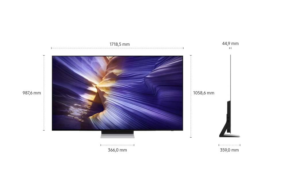 Samsung OLED 4K S91F 77 Zoll (195 cm), UHD Fernseher, NQ4 AI Gen3 Prozessor, OLED HDR+, 4K Upscaling Pro, Dolby Atmos, Gaming Hub, Motion Xcelerator 144Hz, Samsung Vision AI Smart TV