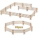 ShengOu 50PCS Spielset Kunststoff Zaun,Pferd Corral Fechten Zubehör Spielset,Zaun Spielzeug für Scheune,Miniatur Zaun Bauernhof Spielzeug,Fence Spielset Zubehör,Zubehör Kunststoff Farm Zaun