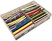 Electriduct 180PCS Heat Shrink Tubing Kit 2:1 Ratio - 4" Length Assorted Sizes Range: 1/16" to 3/8" (5 Colors: Black, Blue, Red, White, Yellow) Electrical Cable Sleeve Insulation Set