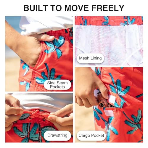 Image of Kanu Surf Boys' Terrapin Turtle Quick Dry Beach Board Shorts Swim Trunk