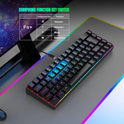 Teclado Mecánico Gamer Zunated6ey0sf7-11 USB miniatura 5