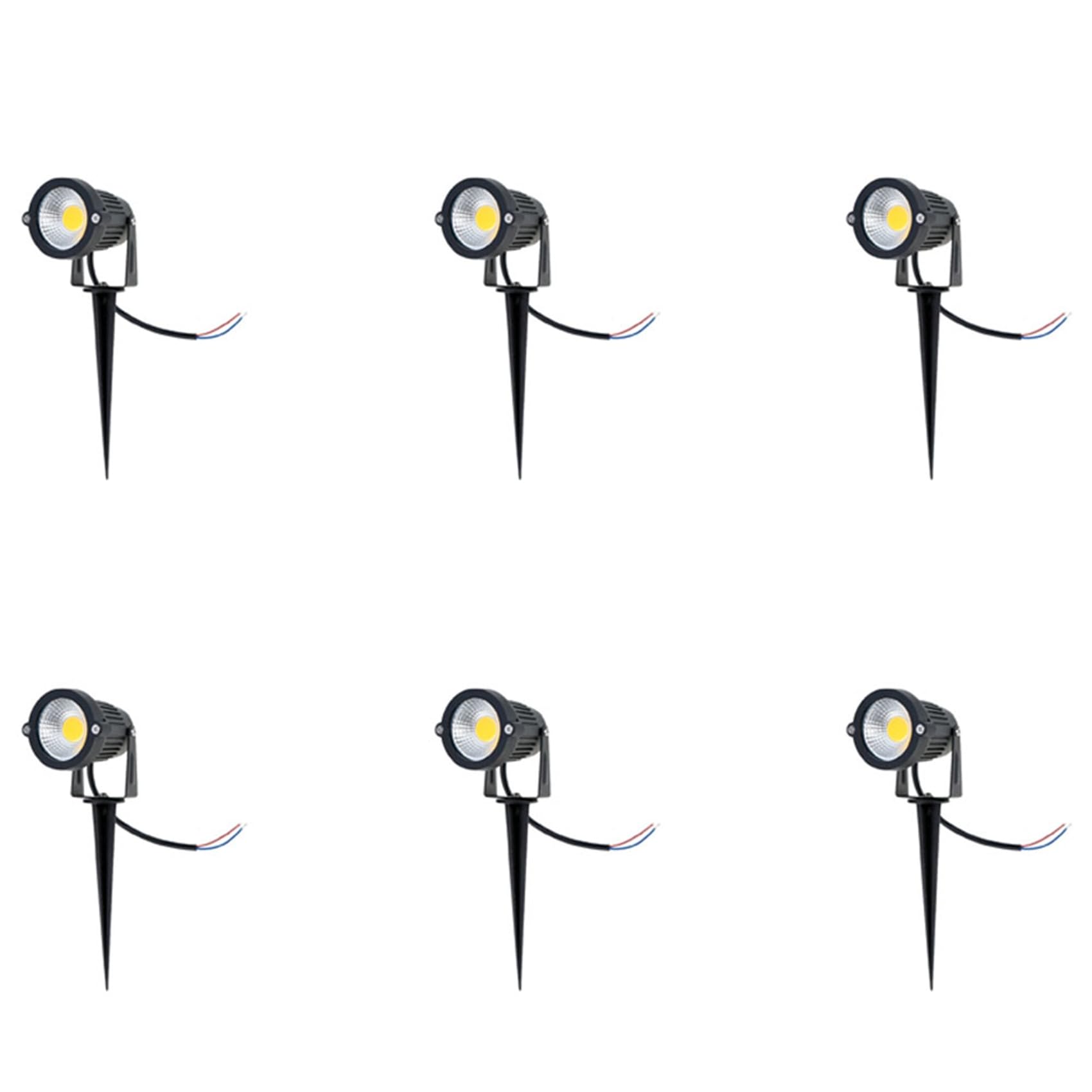 Beelooom 6X IP65 Outdoor Landscape LED Lawn Light Garden Spotlight 5W 12V AC DC