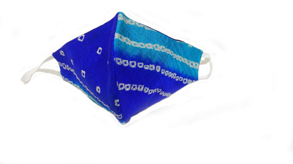 Pagli- 3 layer Pure bandej silk anti pollution,dust protection mask for women's- Easy breathable and Reusable