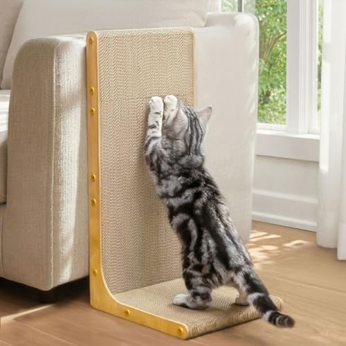 Conlun Rascador para Gatos, 58 cm Forma en L Montable en Pared, P...