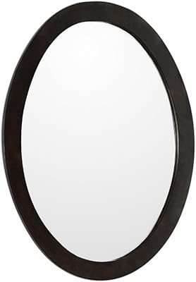 Bellaterra Home 9902-M-SW Oval Framed Mirror-Manufactured Wood-Sable Walnut