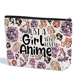 Anime Merch Anime Stuff Anime Makeup Bag, Graduation Nurse Day Birthday Anime Accessories Anime Gifts for Women Teen Girls Anime Lovers Fan Daughter Sister Granddaughter Best Friend Cosmetic Bag