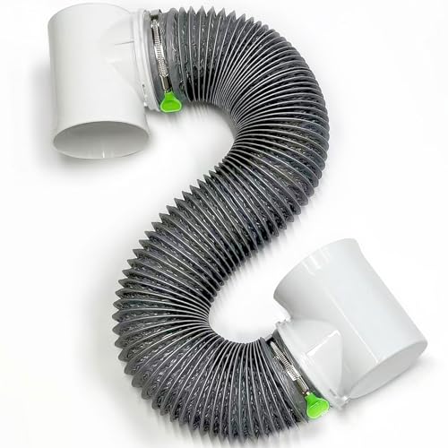 Dryer Vent Hose For Tight Space,90 Degree Dryer Vent Elbow with 8ft Flexible Dryer Hose,Indoor Dryer...