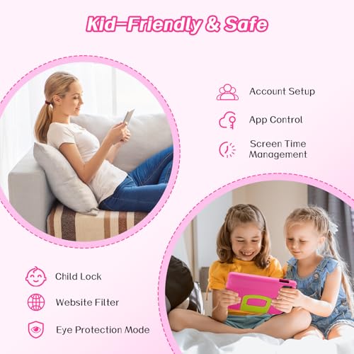 Image of 2025 Android 15 Tablet, 10 inch Kids Tablet, Tablets for Kids with Parental Control, Octa-Core CPU, 8GB+64GB Expandable to 1TB, HD Touchscreen, 5000mAh Battery