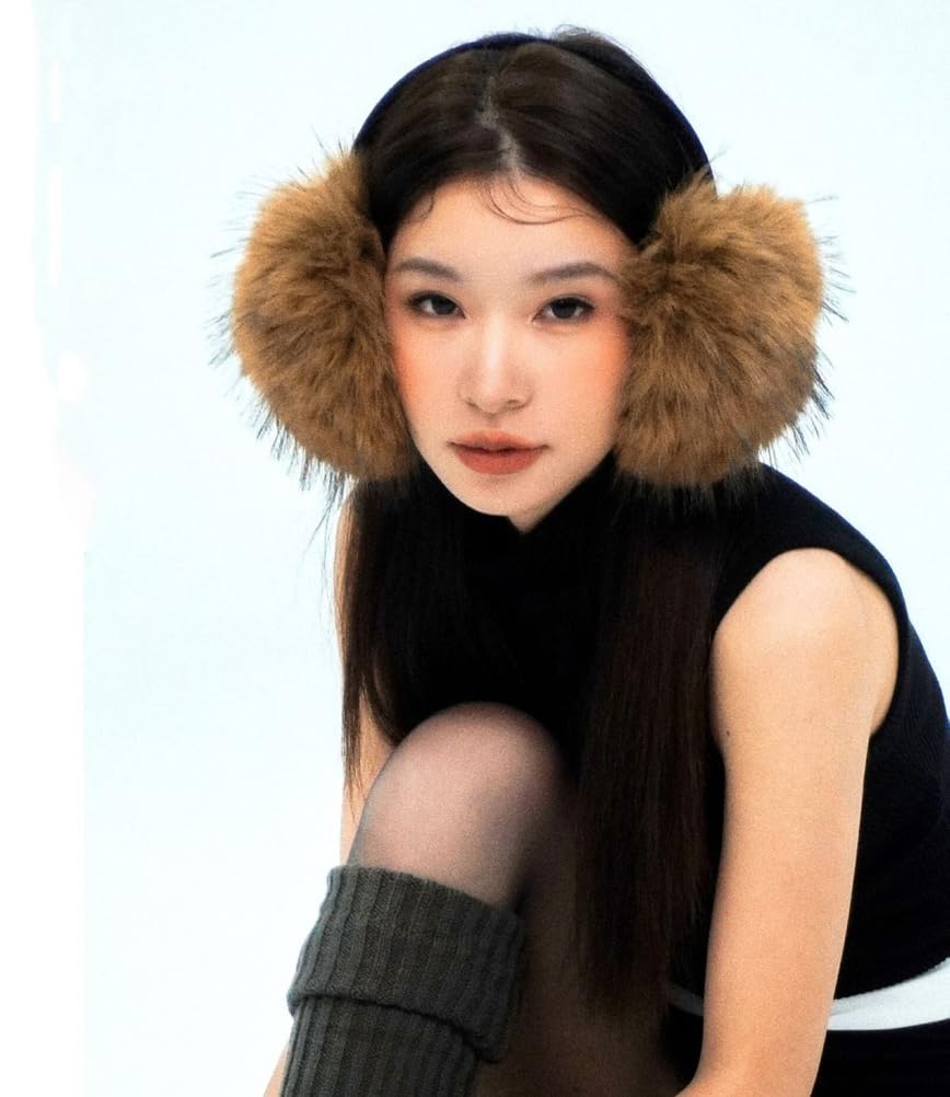 Nauszniki Dla Kobiet Faux Fur Winter Fluffy Cute DużY Rozmiar Casual Fashion Outdoor Opaska Na GłOwę CiepłE Ocieplacze Do Uszu