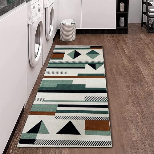 Image of SAGON 2x5 Ft Printed Runner Carpet - Cotton Bedside Rug for Bedroom & Living Room (Multi Abstrack)