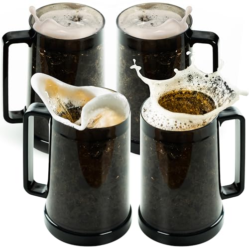 Granatan 16 oz Double Walled Gel Freezer Mugs, 4-Pack