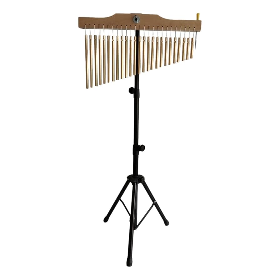 ウインドチャイム 木製・金属製 調整可能スタンド付き ウインド