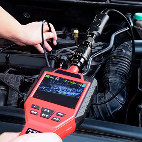 Borescopen 8,5 mm inspectiecamera, 3,5 inch industriële endoscoop met HD-scherm, semi-rigide slang-handheld-borescope… - Image 7