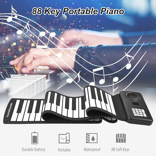clavier électronique,HUIOP Piano électronique portable à 88 touches, piano électronique respectueux de l’environnement, piano pliable en silicone, pratique à domicile, piano électronique professionnel - Les Beatles, Paul McCartney, John Lennon, RIngo Starr, George Harrison clavier électronique,HUIOP Piano électronique portable à 88 touches, piano électronique respectueux de l'environnement, piano pliable en silicone, pratique à domicile, piano électronique professionnel – Image 8