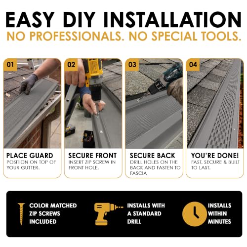 Image of Micromesh Gutter Guards, 6 Inch, 100 FT, Terratone