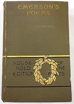 Hardcover Poems By Ralph Waldo Emerson. Household Edition Book