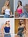 V FOR CITY Camisole for Women Built-in Shelf Bra Adjustable Spaghetti Strap Tank Summer Cotton Cami Shirts 3 Pack Black/Apricot/White L