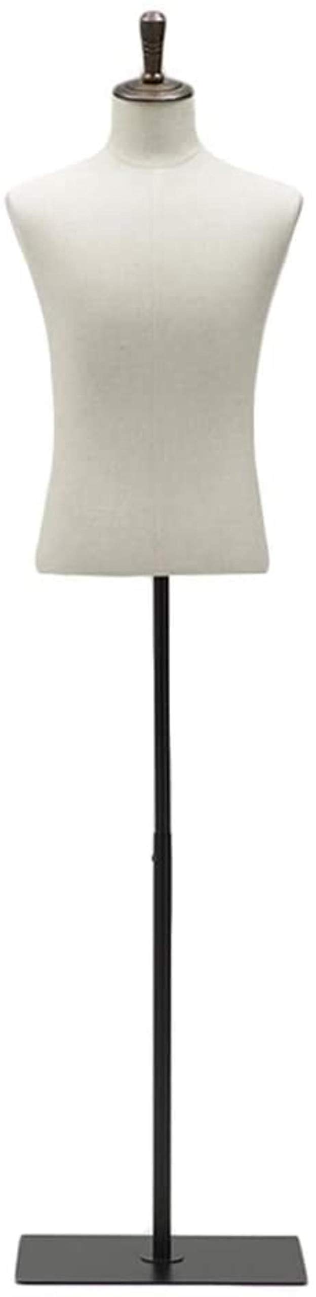OTQEFTN Professional Male Mannequin Torso Body Dress Form Busts Manikin Dummy Model with Metal Base for Clothing Display