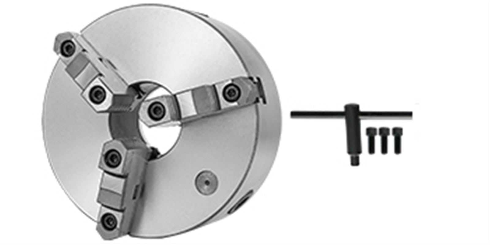 8in Lathe Chuck, K11-200A 3-Jaw Self-Centering Chuck With 3-M10