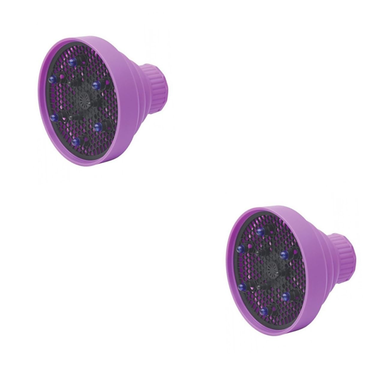 DOITOOL Reisezubehör 2St faltbarer Haartrockner-Diffusor tragbarer Haartrockner tragbarer Diffusor - aus Silikon falten Zubehör reisen Violett