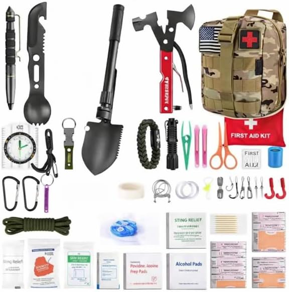 Emergency Survival Kit for Earthquake, Outdoor Adventure, Camping...