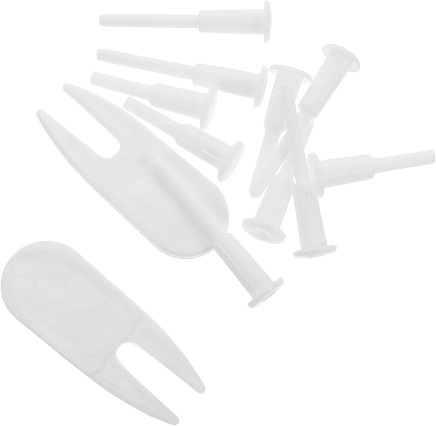 Toyvian 12pcs Yoga Ball Replacement Plug Kit Air Stopper Pin Adapter for Fitness Balls Inflatable Bed and Pool Use Includes Removal Tools and Various Stoppers