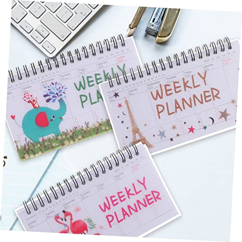 STOBOK Agenda Semanal Fichário Blocos De Notas Para Cadernos Espirais De Trabalho 12 Pçs Livros De M