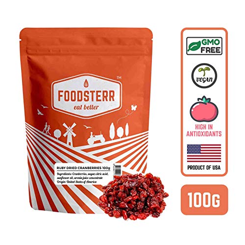 Foodsterr Ruby Dried Cranberries 100g
