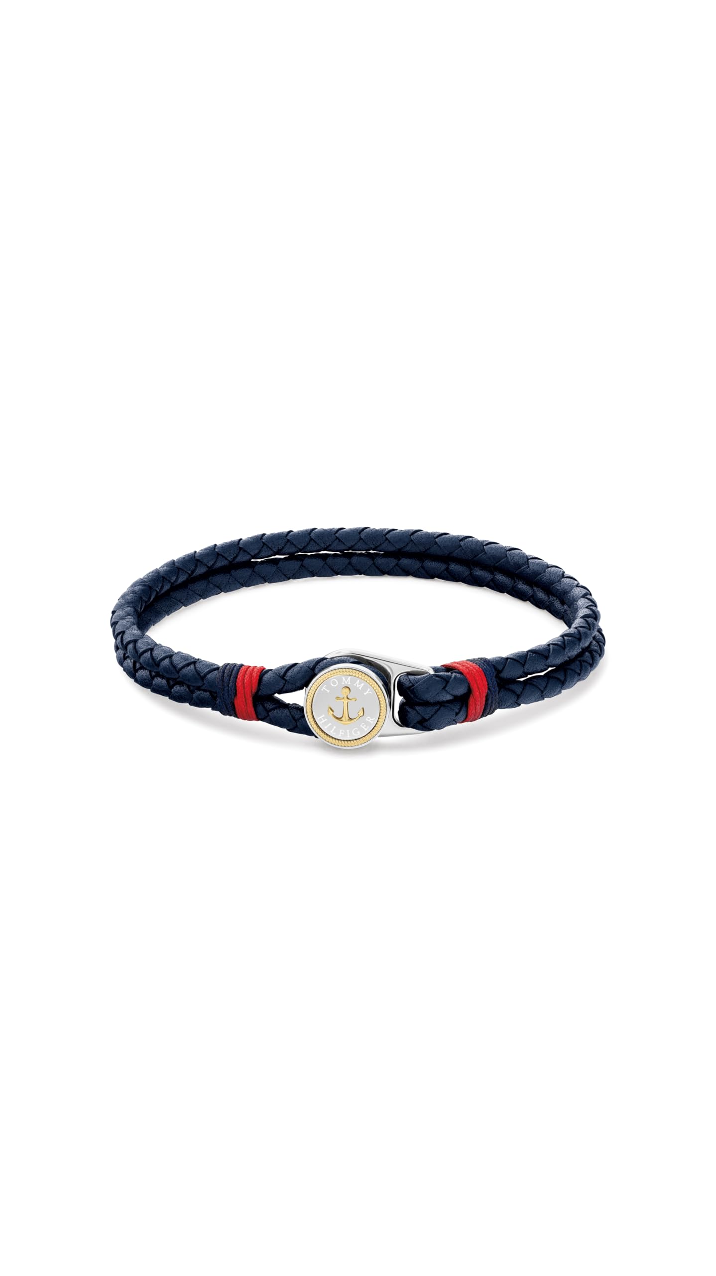 Tommy Hilfiger Men's Blue ’S Nautical Leather Bracelet, Sports Direct