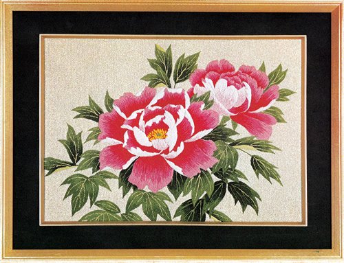 刺繍額 牡丹 Amazon | 東京文化刺繍キット No287 牡丹（6号） （Bunka