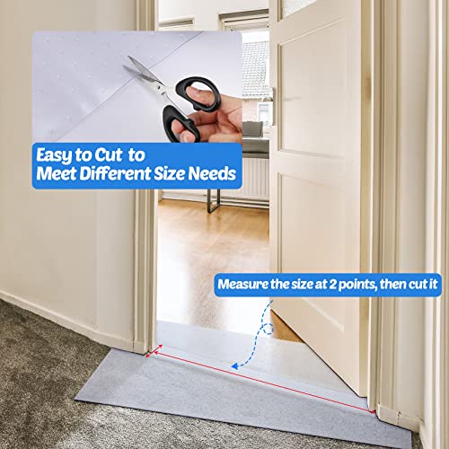 Woanger 9.8 Ft Long X 26.9 In Wide Plastic Runners To Protect Carpet, Clear Vinyl Plastic Floor Carpet Protector Easy To Cut Clean Stain Resistant Non Slip Prevent Rugs From Scratching Tearing Wearing #TOP4