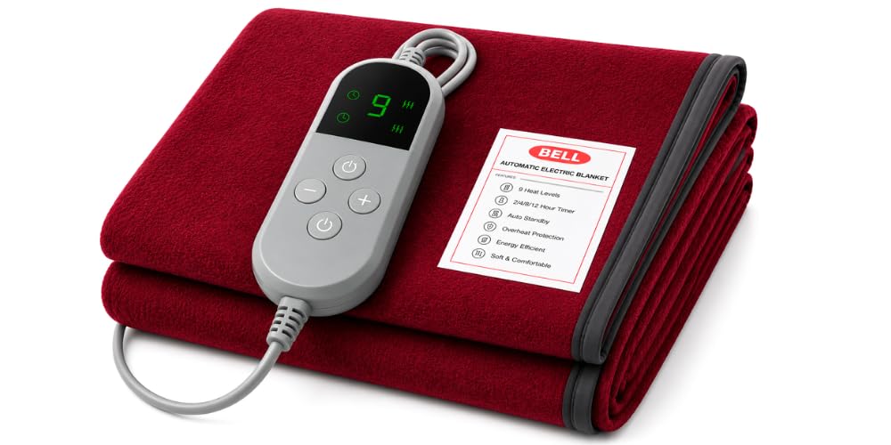 Bell Electric SmartHeat Automatic Electric Blanket | Single Bed | Intelligent Digital Controller | 9 Heat Levels | Auto Shut-Off Timer (2H/4H/8H/12H) | Premium Under Blanket | Safe & Energy Efficient-image-21