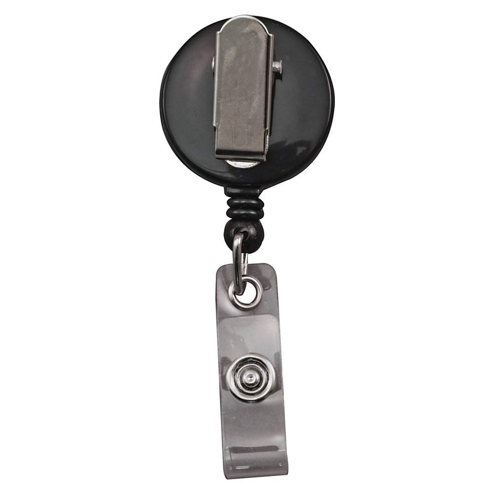 Porte-badge rétractable Advantus 75666 avec enrouleur robuste noir - 8