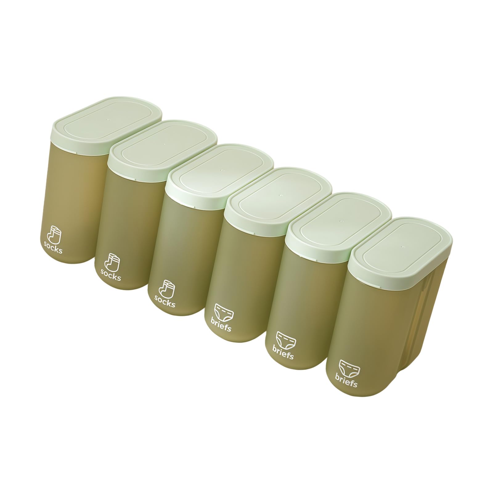 JSGHGDF Of 6 Portable Sealed Underwear Socks Storage Boxes for Travel Organizing Dustproof Clothing Organizers Presentation Substance Clothing Storage Case