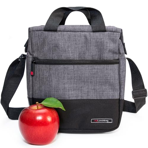 Iris Barcelona Bolsa Térmica Porta Alimentos 6,5L- Lunch Bag Isotérmica Mantiene Frío/Calor de Fiambrera, Taper, Bebidas y Snacks, Nevera Portátil para Loncheras de Trabajo, Oficina o Colegio | Gris