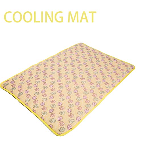 Nacoco Pet Cooling Mat Cat Dog Cushion Pad Summer Cool Down Comfortable Soft For Pets And Adults (M, Yellow) #TOP3