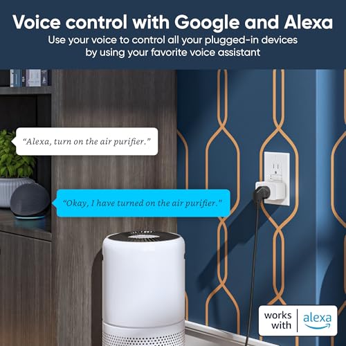 Image of Wyze Plug, 2.4GHz WiFi Smart Plug, Works with Alexa, Google Assistant, IFTTT, No Hub Required, Two-Pack, White