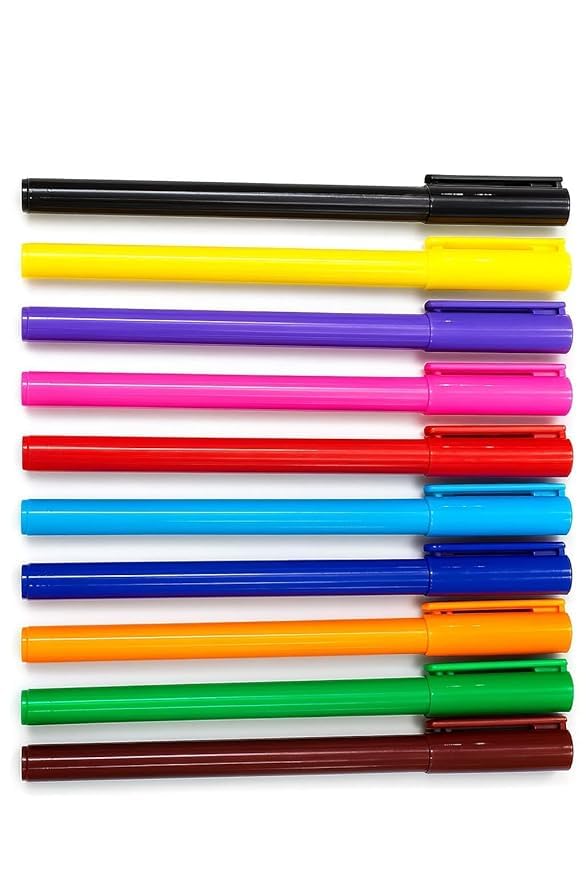 Image of MSGH Figo Fomo Panda Liquid Roller Pen (Multicolor(PACK OF 10 COLOUR PENS))