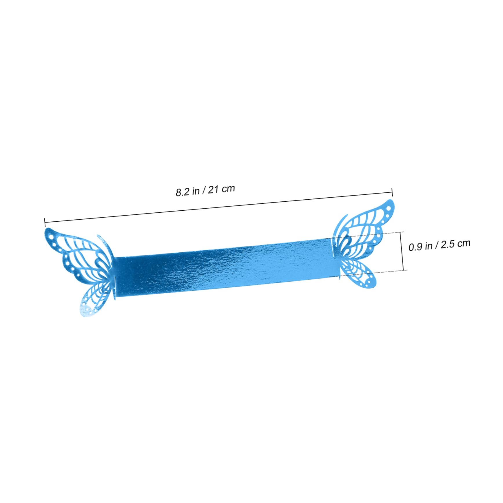 PRETYZOOM 150 STK Butterfly-Serviettenschnalle Dekoration Weihnachten türdeko Weihnachten weihnacjtsdeko dekoweihnachten Schmetterlinge Serviettenring Serviettenringe Perlenpapier Blue