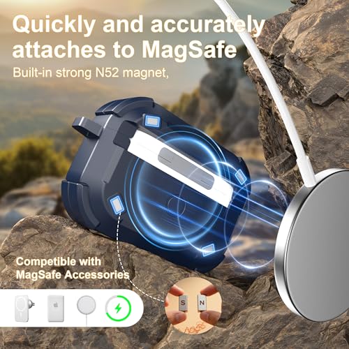 Image of RFUNGUANGO AirPods Pro 2 Case MagSafe Magnetic Automatic Lock, Desert Gray