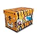 NuvolaNera Pouf sgabello decorativo - Contenitore per giocattoli in ecopelle 31x31x46 cm – grande capienza – tenuta fino a 150 kg - Safari