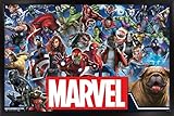 Trends International Comics-Marvel Universe-Heroes Wall Poster, 22.375 in x 34 in, Black Framed...