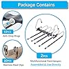 Magic Pants Hangers Space Saving - 2 Pack for Closet Multiple Layers Multifunctional Uses Rack Organizer for Trousers Scarves Slack (2 Pack with 10 Metal Clips) #3