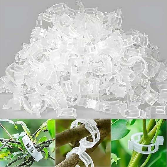 Plant Support Garden Clips, Garden Trellis Clips, Tomato Trellis Clips for Vine, Vegetables, Beans, Fruits, Flower to Grow Upright and Healthier| Heavy Quality Plant Support Clips (100 Pices)-image-44