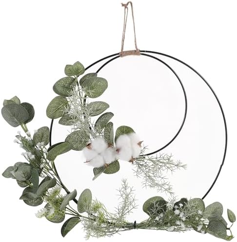 Logbuch-Verlag Metall Türkranz - 19cm, Schwarz Mit Blumen, Frühlingsdekoration