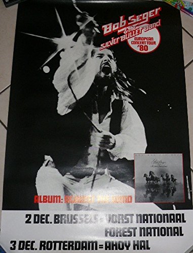 Poster Bob Seger 1980 grand format 51x73 cm pour salon de musique